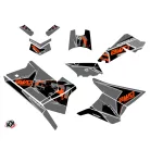 Karosszéria védő dekor matrica készlet Quad POLARIS Visor Fekete/Narancs Széria