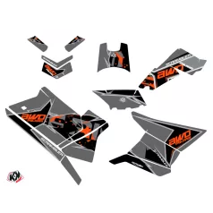   Karosszéria védő dekor matrica készlet Quad POLARIS Visor Fekete/Narancs Széria