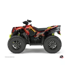   Karosszéria védő dekor matrica készlet Quad POLARIS Blade Piros/Sárga Széria