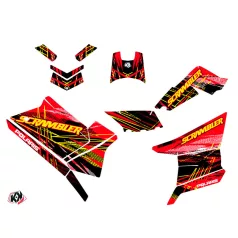   Karosszéria védő dekor matrica készlet Quad POLARIS Blade Piros/Sárga Széria
