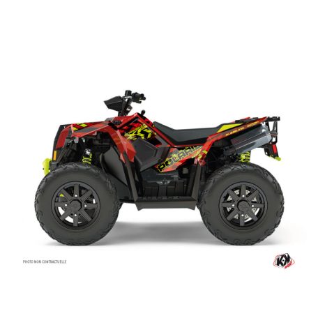 Karosszéria védő dekor matrica készlet Quad POLARIS Lifter Piros/Sárga Széria