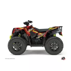   Karosszéria védő dekor matrica készlet Quad POLARIS Rock Piros/Sárga Széria