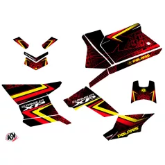   Karosszéria védő dekor matrica készlet Quad POLARIS Rock Piros/Sárga Széria