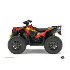 Karosszéria védő dekor matrica készlet Quad POLARIS Visor Piros/Sárga Széria