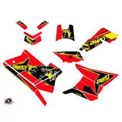   Karosszéria védő dekor matrica készlet Quad POLARIS Visor Piros/Sárga Széria