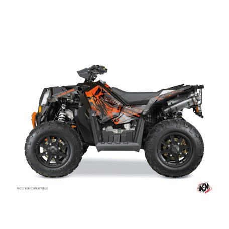 Karosszéria védő dekor matrica készlet Quad POLARIS Evil Szürke/Narancs Széria