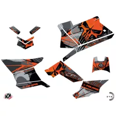   Karosszéria védő dekor matrica készlet Quad POLARIS Evil Szürke/Narancs Széria