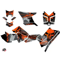   Karosszéria védő dekor matrica készlet Quad POLARIS Evil Szürke/Narancs Széria