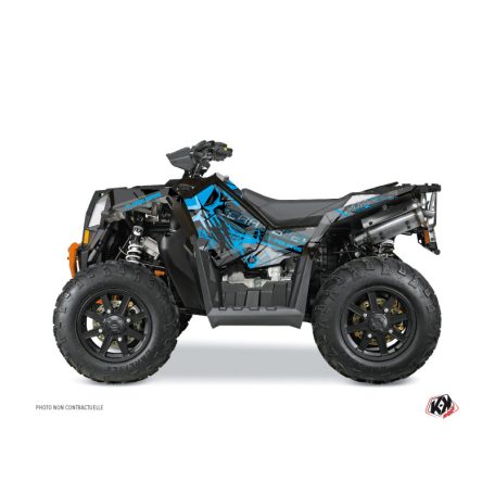 Karosszéria védő dekor matrica készlet Quad POLARIS Evil Szürke/Kék Széria