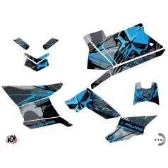   Karosszéria védő dekor matrica készlet Quad POLARIS Evil Szürke/Kék Széria