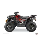Karosszéria védő dekor matrica készlet Quad POLARIS Evil Szürke/Piros Széria