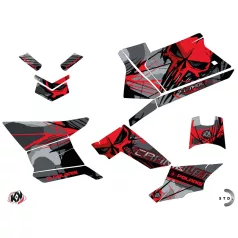   Karosszéria védő dekor matrica készlet Quad POLARIS Evil Szürke/Piros Széria