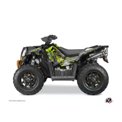   Karosszéria védő dekor matrica készlet Quad POLARIS Evil Szürke/Zöld Széria