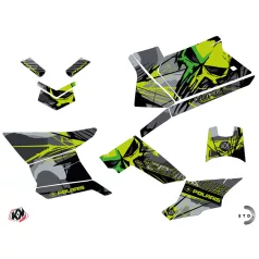   Karosszéria védő dekor matrica készlet Quad POLARIS Evil Szürke/Zöld Széria