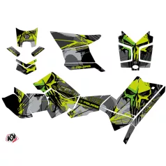   Karosszéria védő dekor matrica készlet Quad POLARIS Evil Szürke/Zöld Széria