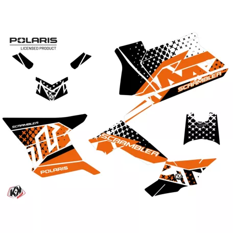 Karosszéria védő dekor matrica készlet Quad POLARIS Stun Fehér Széria
