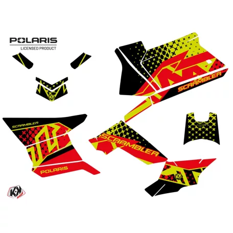 Karosszéria védő dekor matrica készlet Quad POLARIS Stun Fekete Széria
