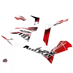  Karosszéria védő dekor matrica készlet Quad POLARIS Eraser Piros/Fehér Széria