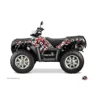Karosszéria védő dekor matrica készlet Quad POLARIS Freegun eyed Piros/Szürke Széria