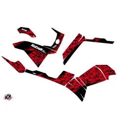   Karosszéria védő dekor matrica készlet Quad POLARIS Predator Piros/Fekete Széria