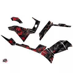   Karosszéria védő dekor matrica készlet Quad POLARIS Camo Fekete/Piros Széria