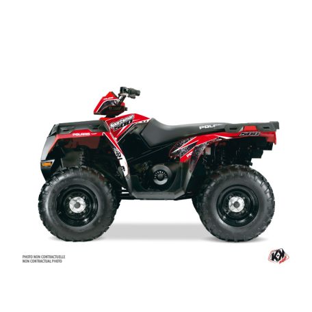 Karosszéria védő dekor matrica készlet Quad POLARIS Rock Piros Széria