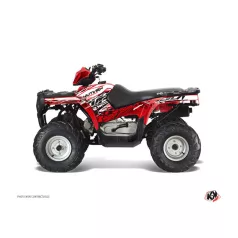  Karosszéria védő dekor matrica készlet Quad POLARIS Eraser Piros/Fehér Széria