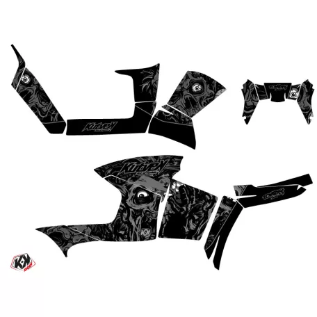 Karosszéria védő dekor matrica készlet Quad POLARIS Zombies dark Fekete Széria
