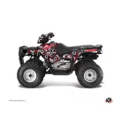 Karosszéria védő dekor matrica készlet Quad POLARIS Freegun eyed Piros/Szürke Széria