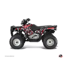   Karosszéria védő dekor matrica készlet Quad POLARIS Freegun eyed Piros/Szürke Széria