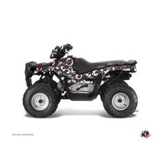   Karosszéria védő dekor matrica készlet Quad POLARIS Freegun eyed Szürke/Piros Széria
