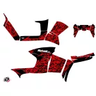 Karosszéria védő dekor matrica készlet Quad POLARIS Predator Piros/Fekete Széria