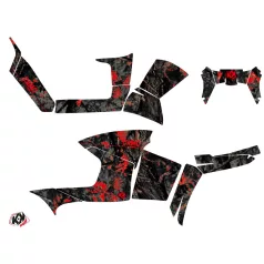   Karosszéria védő dekor matrica készlet Quad POLARIS Camo Fekete/Piros Széria