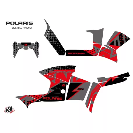 Karosszéria védő dekor matrica készlet Quad POLARIS Stun Fekete Széria