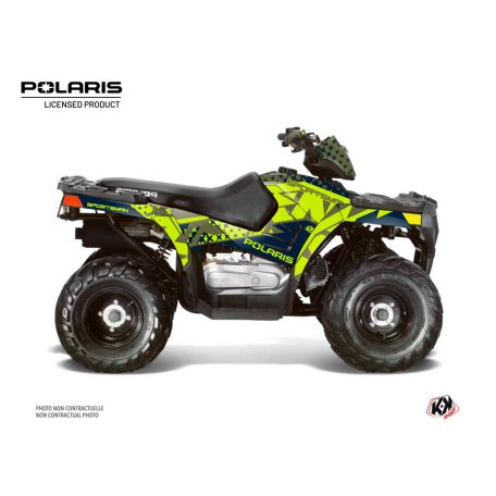 Karosszéria védő dekor matrica készlet Quad POLARIS Stun Zöld Széria