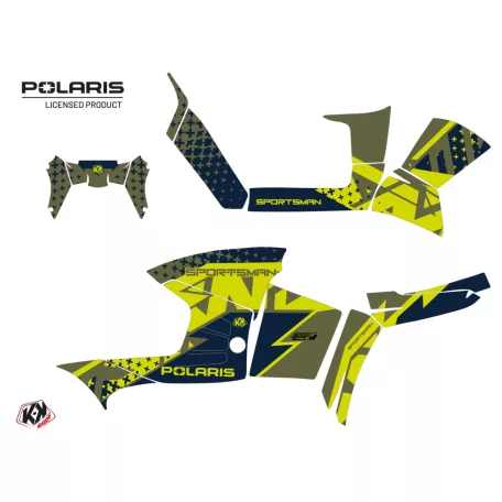 Karosszéria védő dekor matrica készlet Quad POLARIS Stun Zöld Széria