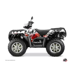   Karosszéria védő dekor matrica készlet Quad POLARIS Eraser Piros/Fehér Széria