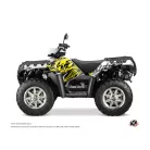 Karosszéria védő dekor matrica készlet Quad POLARIS Eraser fluo Sárga Széria
