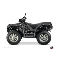   Karosszéria védő dekor matrica készlet Quad POLARIS Zombies dark Fekete Széria