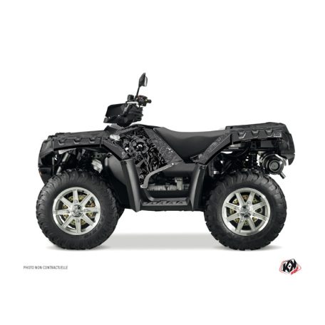 Karosszéria védő dekor matrica készlet Quad POLARIS Zombies dark Fekete Széria