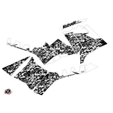 Karosszéria védő dekor matrica készlet Quad POLARIS Predator Fehér Széria