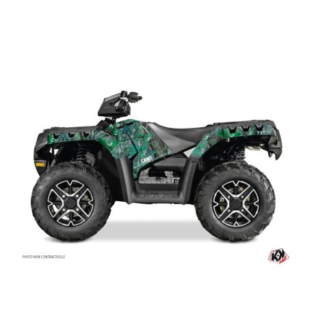 Karosszéria védő dekor matrica készlet Quad POLARIS Camo Zöld Széria