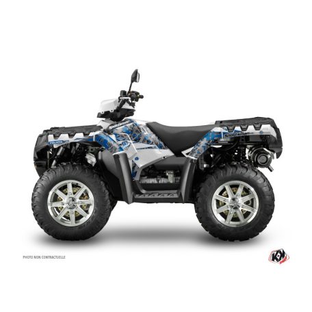 Karosszéria védő dekor matrica készlet Quad POLARIS 60th anniversary v2 polaris Szürke/Kék Széria