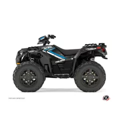   Karosszéria védő dekor matrica készlet Quad POLARIS Rock Fekete/Kék Széria