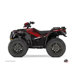   Karosszéria védő dekor matrica készlet Quad POLARIS Rock Fekete/Piros Széria