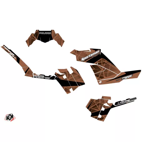 Karosszéria védő dekor matrica készlet Quad POLARIS Spin Gesztenye Széria