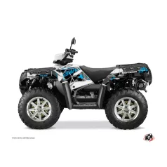   Karosszéria védő dekor matrica készlet Quad POLARIS Visor Kék Széria