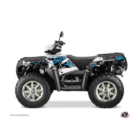 Karosszéria védő dekor matrica készlet Quad POLARIS Visor Kék Széria