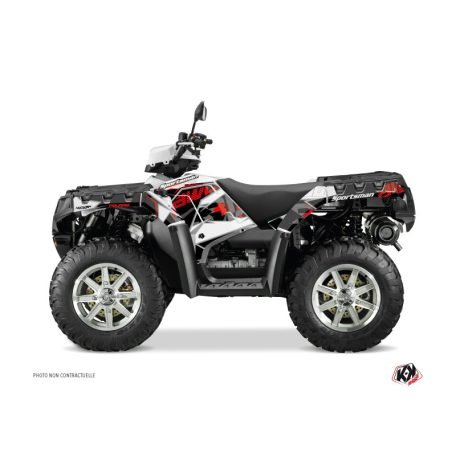 Karosszéria védő dekor matrica készlet Quad POLARIS Visor Piros Széria