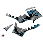 Karosszéria védő dekor matrica készlet Quad POLARIS Visor Fekete/Kék Széria